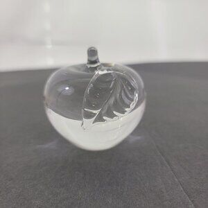 YOU MAKE A DIFFERENCE Apple Paperweight - Crystal Glass Apple Shaped
